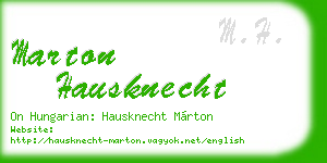 marton hausknecht business card